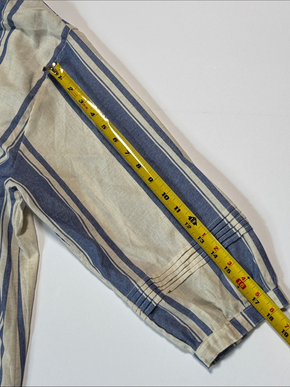 NWT NATALIE MARTIN Collection Sammie French Striped Blue Cream Maxi Dress LG - Picture 13 of 16